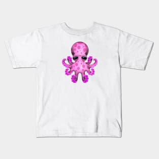 Cute Pink Baby Octopus Kids T-Shirt